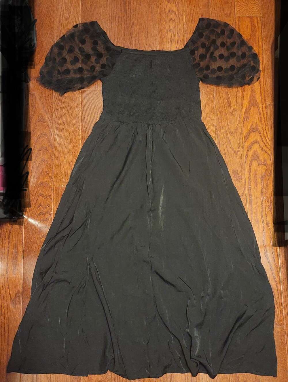 SHEIN Women's Black Puff-Sleeve Dress